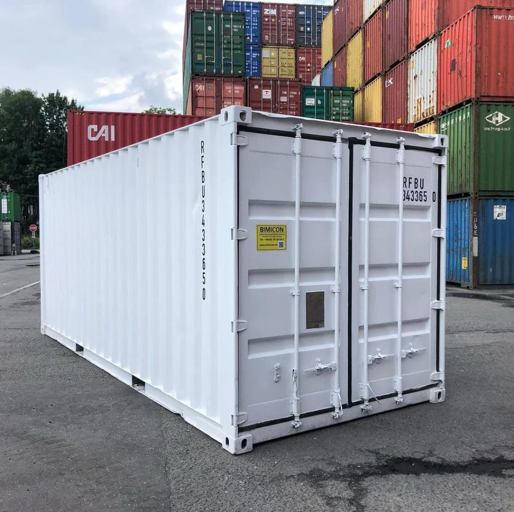 20ft Shipping Container (One Trip) White (RAL 9003) - Image 2