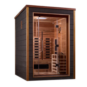 Golden Designs “Nora” 2 Person Outdoor-Indoor PureTech™ Hybrid Full Spectrum Sauna (GDI-8222-01)