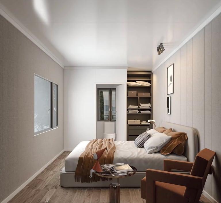 1BHK Duplex Prefab House with Rooftop Deck, Fully Furnished Modular Kitchen and Washroom Interiors, 592 sq. ft, Tiny House, Prefab Container House, Easy Setup - Image 5