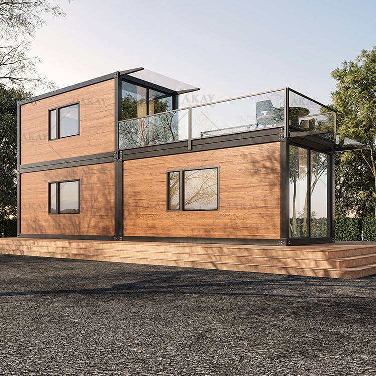 1BHK Duplex Prefab House with Rooftop Deck, Fully Furnished Modular Kitchen and Washroom Interiors, 592 sq. ft, Tiny House, Prefab Container House, Easy Setup - Image 2