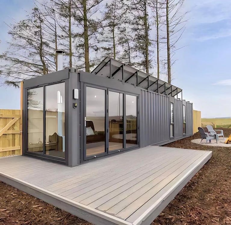 Luxury 1BHK 1BATH Tiny Home with Rooftop Deck, Container Home with Elegant Wooden Frame for Families, Fully Furnished Modern 2 Hour Set-Up, Customizable - Image 2