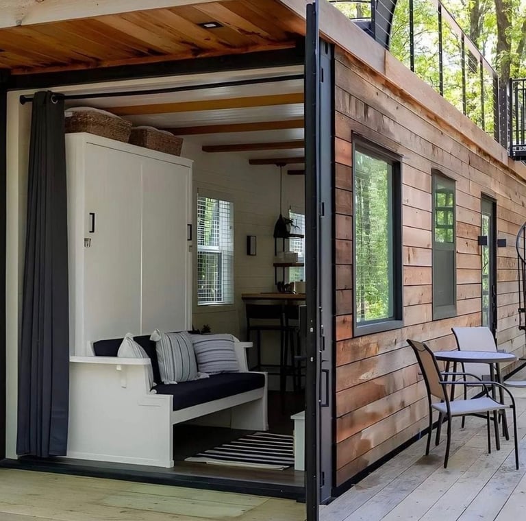 Luxury 1BHK 1BATH Tiny Home with Rooftop Deck, Container Home with Elegant Wooden Frame for Families, Fully Furnished Modern 2 Hour Set-Up, Customizable - Image 3